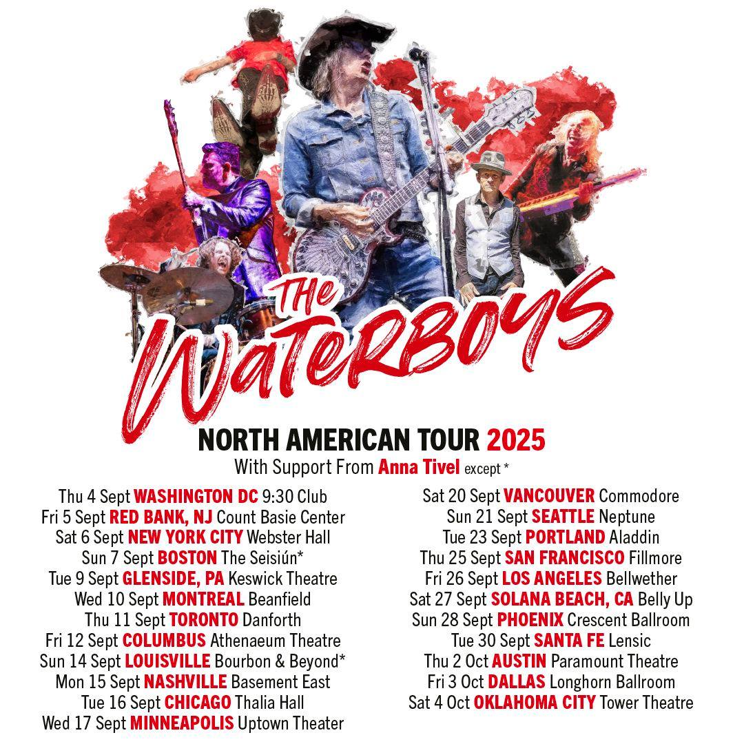 The Waterboys Tour Poster 2025